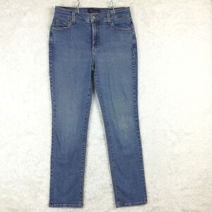 Not Your Daughter Jeans Womens Jeans Straight Blue Denim Med‎ Wash Lift Tuck 10